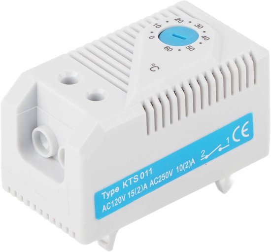 0-60°C Adjustable Mechanical Thermostat Compact Electric Mechanical Thermostat Temperature Controller Switch(Blue) van Merkloos	
