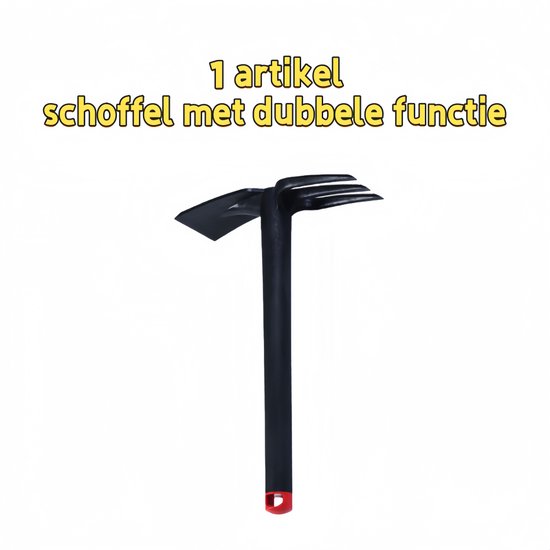 1-delig - Schoffel met dubbele functie - Handig - Duurzaam - Geschikt voor graven en scheppen in de tuin - Zwart van Merkloos	