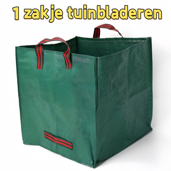 1 - Herbruikbare tuinbladzak met versterkte handgrepen - Draagbare opvouwbare graszak voor het schoonmaken van huis, tuin en erf - Groen van Merkloos	