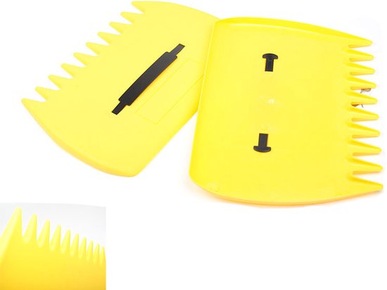 1-paar Bladschep - Handhark van kunststof - Bladhark voor in de tuin - Bladschep - Grasmaaier - Bladgrijper - Met krachtige grijpers - Verzamelt gevallen bladeren - 34*25*2 cm - Geschikt voor het schoonmaken van tuingazon - Geel van Merkloos	