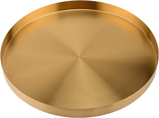1 stks RVS Plantenbak Schotel (30 cm x 2.6 cm), Ronde Bloempot Druppelbakken, Gouden Bloempot Tray, Grote Metalen Plant Pot Schotels, voor Verzamelt Tuin Ingemaakte Drainage en Overtollig Water van Merkloos	