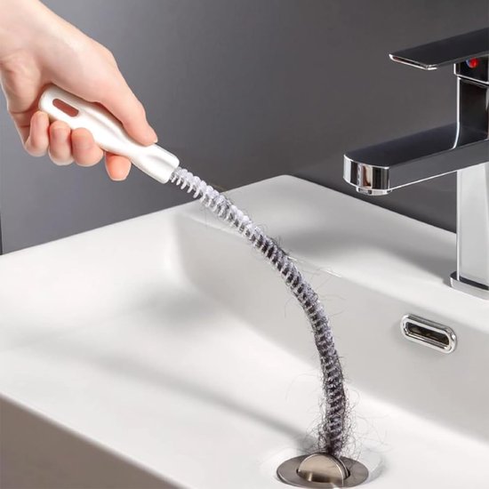 1 stuk afvoerborstel - 45 cm borstel voor afvoerkanalen - ymlanges haar en schone buizen te verwijderen, flexibele afvoerreinigingsborstel, buisreiniger, haarverwijderaar, afvoerreinigingsborstel