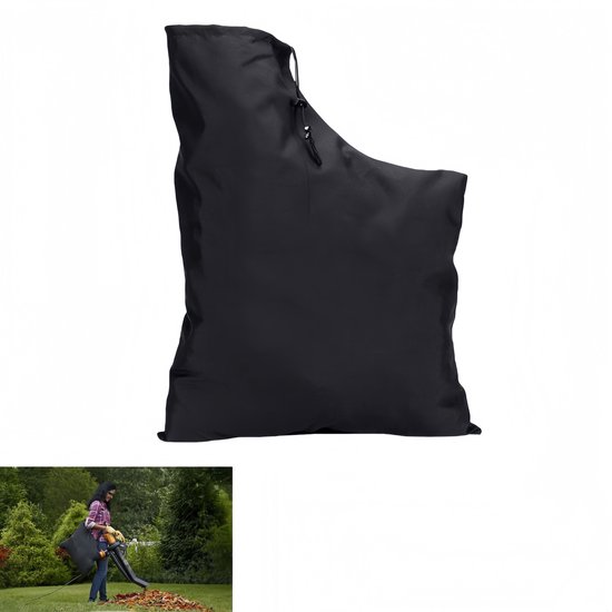 1 stuk - Bladblazer Opvangzak - Bladzuiger Accessoires - Universele Vervangende Opvangzak - voor Elektrische Bladblazers - met Rits en Trekkoord - 60×44cm - Zwart van Merkloos	