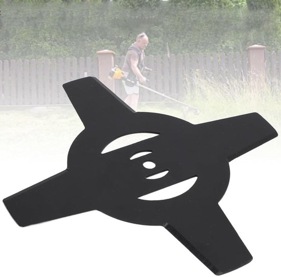 1 Stuk - Bosmaaier Mes - Zaagblad 4 tands bosmaaier - 4-tandsmes - Bosmaaier accessoire - Mes - Onkruidverwijderaar - Cirkelzaagblad past op de meeste bosmaaiers - Diameter 6 in - Voor Efficiënt Gazon Snijden van Merkloos	