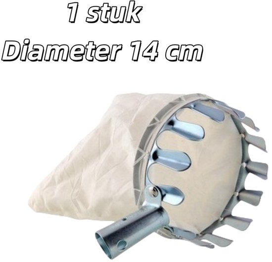 1 stuk - Fruitplukgereedschap - Tuingereedschap - Draagbaar - Stevig - Afneembaar - Diameter 14 cm - Zilver van Merkloos	