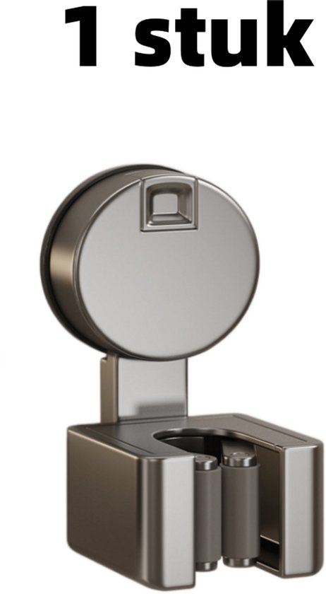 1 stuk - Haak - Zuignap - Dweilclip - Geen boren nodig - Wandclip - Bezemhouder - 12,5 cm * 5,3 cm * 12,5 cm - Grijs
