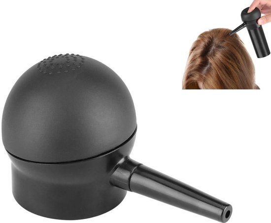 1 stuk haarvezel applicator, zwarte haarvezel spuitmond, haarverdikkingstool voor het verdikken van dunner wordend of kaal wordend haar 10,5 x 5,5 cm