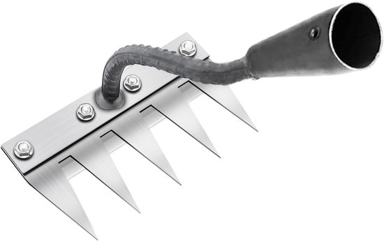 1 stuk Multifunctionele metalen onkruidhark 5 tanden tuinhark Draagbare tuinhark voor wieden/meubels/zaad wieden (zonder handvat) 5 tanden van Smandy