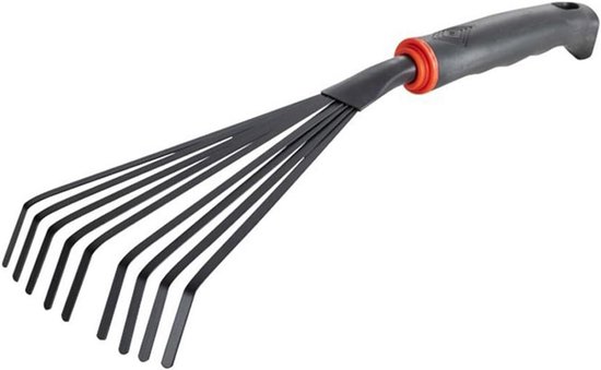1 stuk tuinbladhark 19" 9 wortelbladhark grondfrees grashark met ergonomische handgreep voor het vegen van bladeren- tuinieren- cultiveren en tuinbezemen
