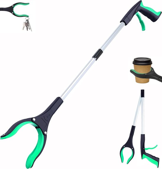 1 stuk - Vuilnisschep - Hulpmiddel voor het opruimen van afval - 83 cm opvouwbare schepsteel - Sterke magnetische vuilnisschep - 360° draaibare antisliphandgreep - Hulpmiddel voor het schoonmaken van de tuin - Geschikt voor binnen- en buitengebruik