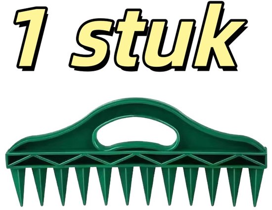 1 stuk - Zaadpons - Zaadafstandsgereedschap - Zaai- en losmaakgereedschap voor groenten, bloemen en kruiden - 25*5*10 cm - Groen van Merkloos	