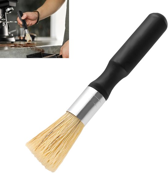 1 stuks koffiekwast, houten handvat, 3,5 cm natuurlijke haren, reinigingsborstel, koffiemolen, koffiemolen, voor koffiezetapparaten, barista-kwasten, keukenaccessoires