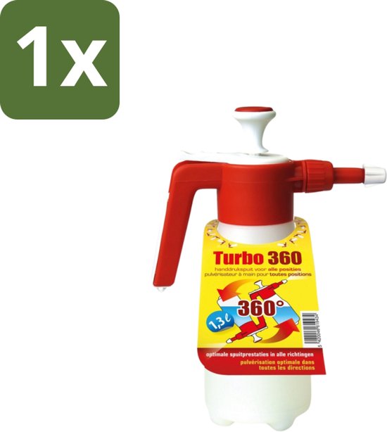 1 x BSI – Turbo Handdrukspuit – Handmatig Pompsysteem – 1,3 L - Handdrukspuit 360° - Spuit Ondersteboven - Spuit In Alle Richtingen - Spuit Voor Tuin - Spuit Voor Reiniging