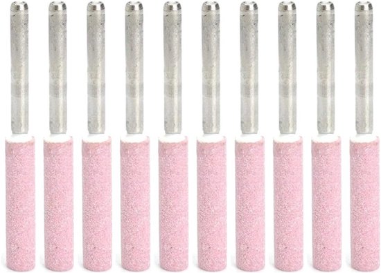 10-delige slijpstenenset Geschikt voor kettingzagen, bestaande uit slijpschijven van 4,8 mm, ontbraamschijven, vervangende vijlen en schuurmiddelen Geschikt voor de slijpstenen. van Dremel