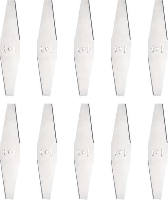 10-pack grasmaaier messen metalen messen - Draadloze trimmer messen - Vervangende messen voor grastrimmers - Geschikt voor tuintrimmers - Accessoires voor elektrisch gereedschap buitenshuis van Merkloos	
