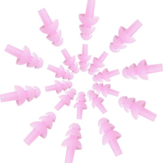 10 paren waterdichte zwemmen siliconen oordopjes voor volwassen zwemmers kinderen duiken zachte anti-ruis ear plug (roze) van Merkloos	