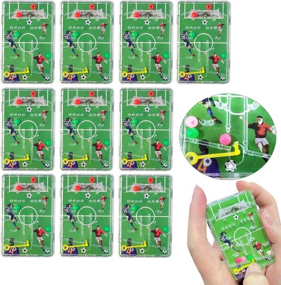 10 Pieces Gift Mini Patience Game - Pinball Game - Football Games - Tennis Shoes - Kids Sand Place - Boys Birthday Party - Kids Mix van Merkloos	