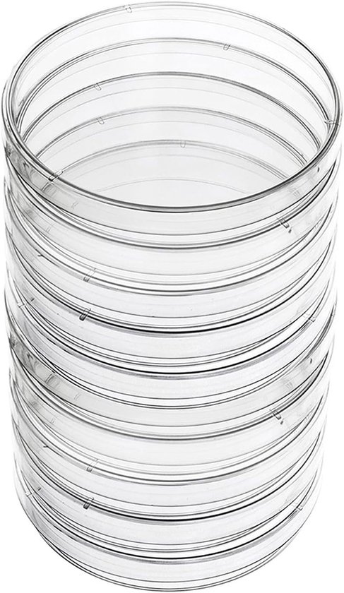 10 stks Plastic Petrischalen met Deksel - 60mm x 15mm - Clear Steriele Schotel voor Micro-organismen - Cel Gist - School Laboratories - Wetenschap van Merkloos	