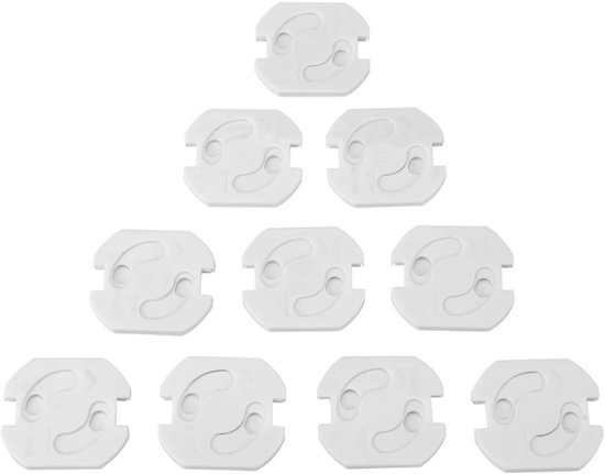 10 Stks Socket Cover voor Eu Plug - Gedraaide Socket Cover - Anti Elektrische Schok - Baby Veiligheid Guard - Kinderbescherming van Merkloos	