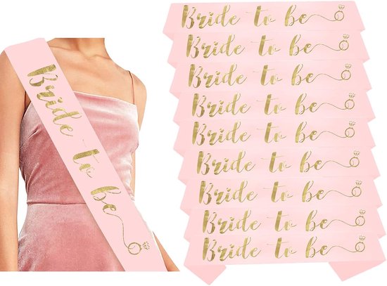 10 Stuks JGASjerp, Toekomstige Bruid Decoratie, Bruids Douche Hoofdbanden, Team Bruid Sjerpen, Gebruikt voor Vrijgezellenfeest, Bruiloft, Bruidshoofdband van Merkloos	