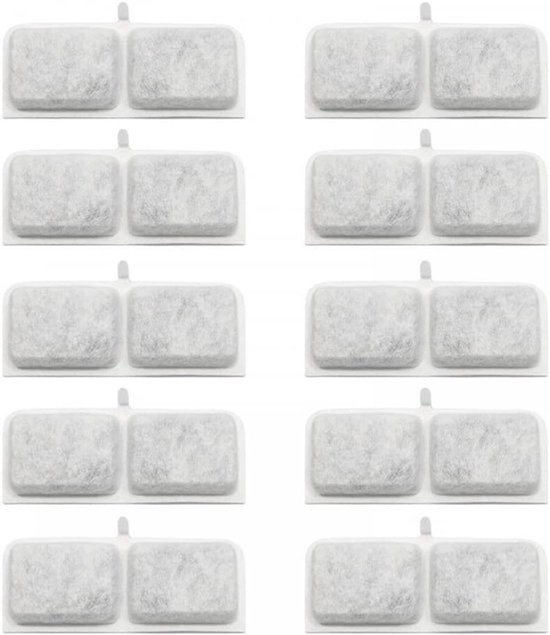 10 stuks Kat Fonteinfilters - Vervanging Actieve Koolfilter - 3 Filtersystemen Voor Kattenfontein