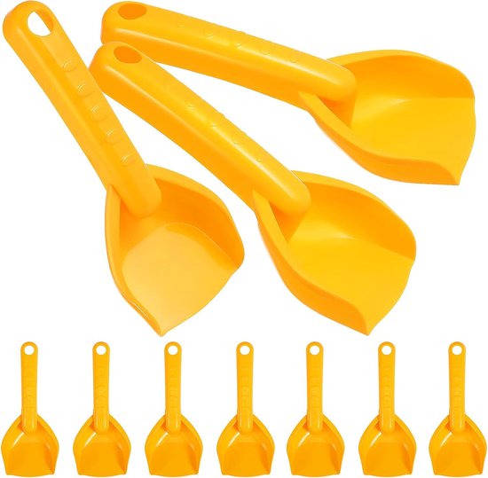 10 stuks strandspeelgoed voor kinderen - kleine schep - plastic schoppen - zandspeelgoed - strandschoppen om te graven - kinderschoppen voor zand - zandschep voor kinderen van Merkloos	