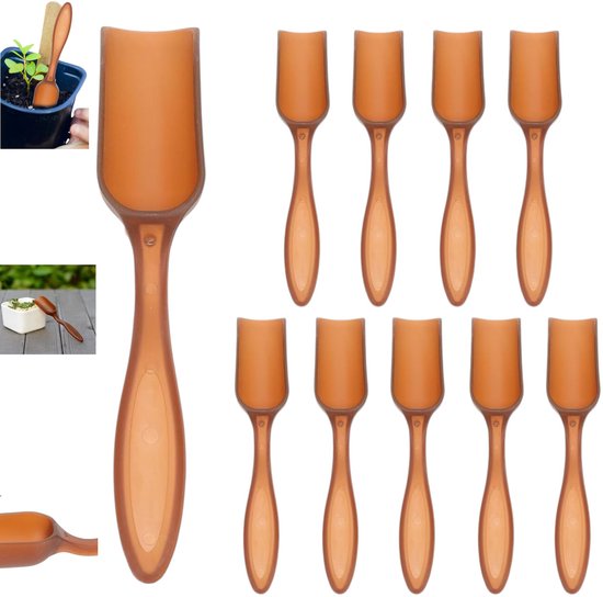 10 stuks tuinschep - Plastic tuinschep - Tuingereedschap - mini-tuinschepjes - Plantenschepje - Handschepje - voor tuinieren - planten en spelen op het strand - Zaai- en verplantgereedschap van Merkloos	