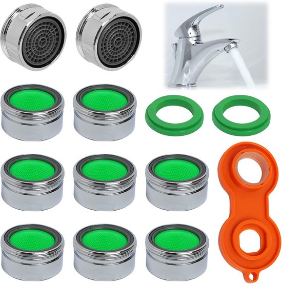 10 Stuks Waterkraan Regelaars en Filters voor Keuken en Badkamer - Bespaar Water en Verbeter Waterstroom van Merkloos	