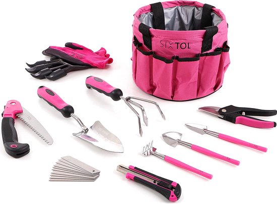 10 tuingereedschapsset 10 stuks tuinaccessoires van roestvrij staal praktische tuintas als cadeau vrouwen voor tuiniers vrouwen