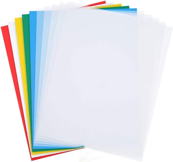 10 vel transferpapier, 23 x 14 cm koolstof wateroplosbaar traceerpapier voor doek, canvas en borduurwerk (wit)