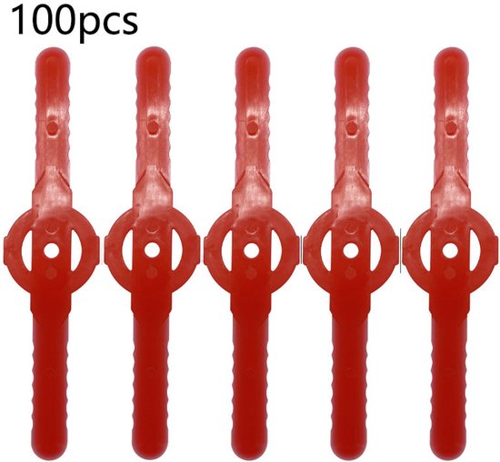 100 onderdelen 1-lijn grasmaaiers kunststof messen tuinmaaiers grasmaaiers kunststof maaiers accessoires van Merkloos	