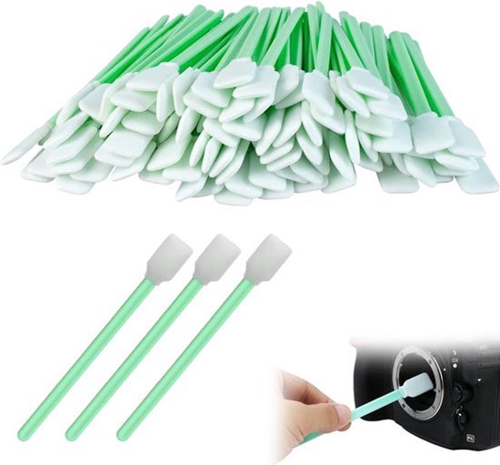 100 Pcs Foam Cleaning Swabs - Pointed Cotton Swabs voor Inkjet en Camera Lens Cleaning van Merkloos	