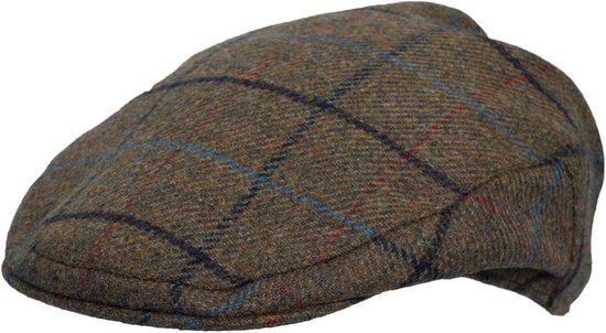 100% Shetlandwol platte pet met Abraham Moon tweed - made in Britain van Merkloos	