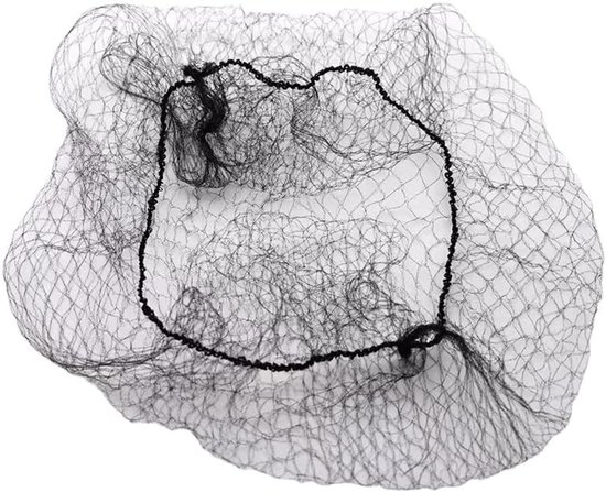 100 STKS 32 Inch Onzichtbare Haar Netten Bun Cover - Elastische Rand - Mesh Haarnetje - Stretch Cap Voor Voedsel Service - Ballet Bun - Slapen - Haaraccessoires van Merkloos	