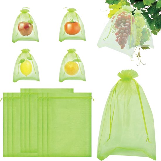 100 stuks Fruitbeschermzakjes - 15x20cm - Groen - Tegen Insecten & Vogels