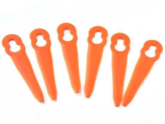 100 stuks grasmaaier kunststof messen - Reservemessen Gazongereedschapaccessoire - grastrimmer - ABS maaimessen - 1,15 * 0,7 cm opening - maaiaccessoires van Merkloos	