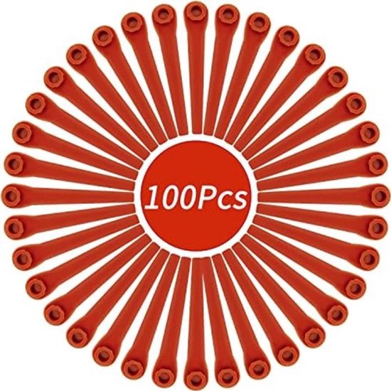 100 stuks kunststof messen, geschikt voor Gardena EasyCut 23/18V grastrimmer