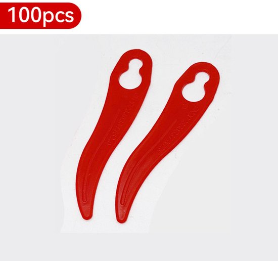 100 stuks plastic grasmaaimachine bladen tuin grasmaaimachine grasmaaimachine plastic bladen van Merkloos	