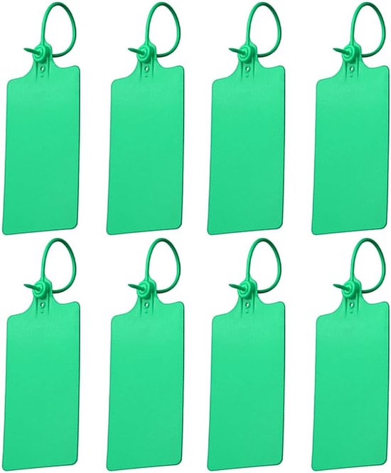 100 stuks plastic verzendlabels, waterdichte en beschrijfbare labels, zelfvergrendelende beveiligingsafdichtingen, scheurvast, groot bord, ritssluiting, stropdaslabels voor etikettering en markering, van Merkloos	