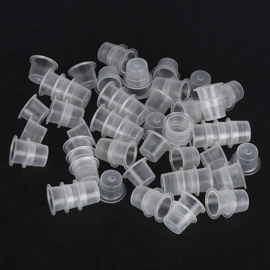 1000 Stuks Tattoo Inktbekers - Plastic Inktdoppen - Tattoo-accessoires - Kleine Tattoo-bekers voor Tattoo-inkt - Tattoo-machine 9 Mm/13 Mm/15 Mm (Middelgrote maat 7,3) van Limor
