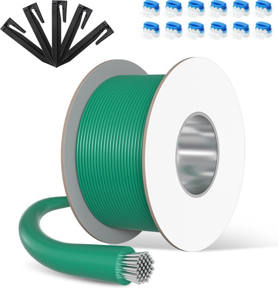 100m perimeterdraad grensdraad voor robotmaaier + 300 grondpinnen + 10 kabelconnectors van Vounot