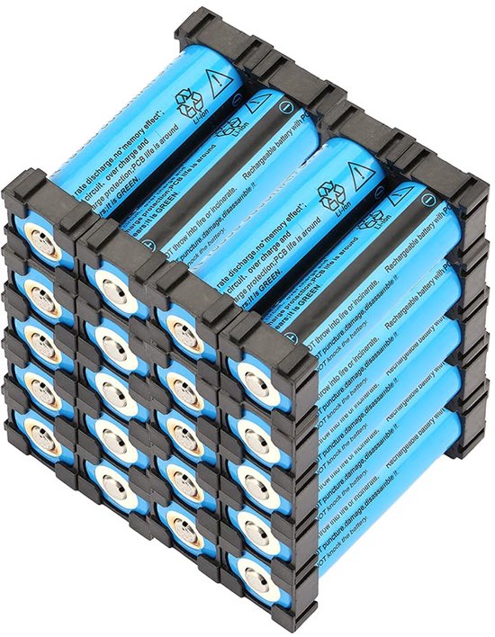 100Pcs 18650 Battery Holder Stand, Battery Pack Bracket, Cylindrical Battery Pack Bracket for 18650 Battery DIY Fixed Battery van Merkloos	