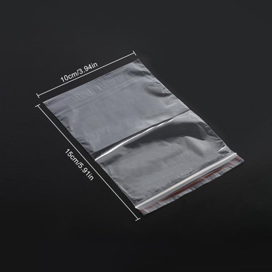 100Pcs Clear Poly Bags Reusable Zip Lock Clear Plastic Sealing Packaging Bags for Candy Nut Food Storage (10*15cm) van Merkloos	
