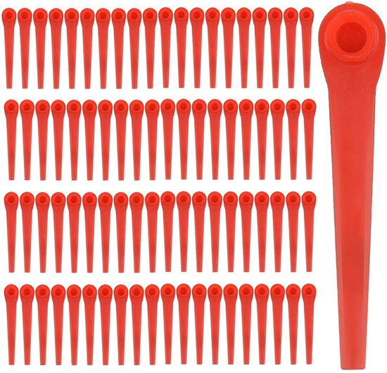 100x Kunststof Vervangmessen voor Flymo SimpliTrim FLY083 en Gardena 9823/9825/9820/9821 – Grastrimmer Plastic Blades Accessoires - ANMI van ANMI