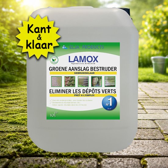 10L groene aanslag bestrijder | GEBRUIKSKLAAR | Ontmosser | LAMOX