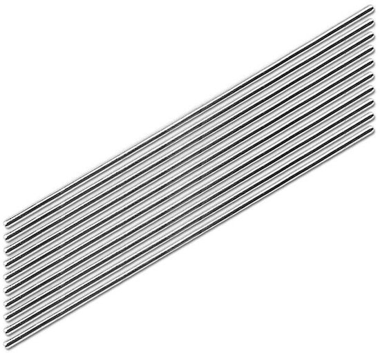 10pcs Linear Rod Straight Round Bearing Cylinder Rail Shaft HSS Lathe Rod 4mm Diameter van Merkloos	