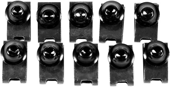 10pcs Motorfiets Fairing Body Bolt Kit - 5 * 16MM Fairing Screw Spire Speed Fastening Clip Nut - Zwart - Andere Modificaties van Merkloos	