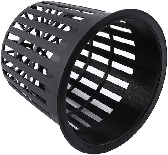 10st Heavy Duty Mesh Pot Net Cup Mand - Hydroponic Plant Grow - Hydroponics - Zwart van Merkloos	