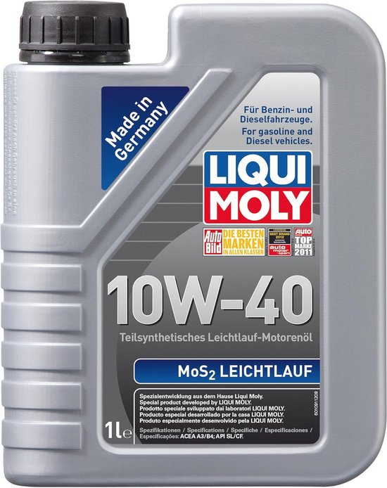 10W-40 MoS2 Smooth-Running Motorolie - Partieel Synthetisch - 1 Liter van Merkloos	