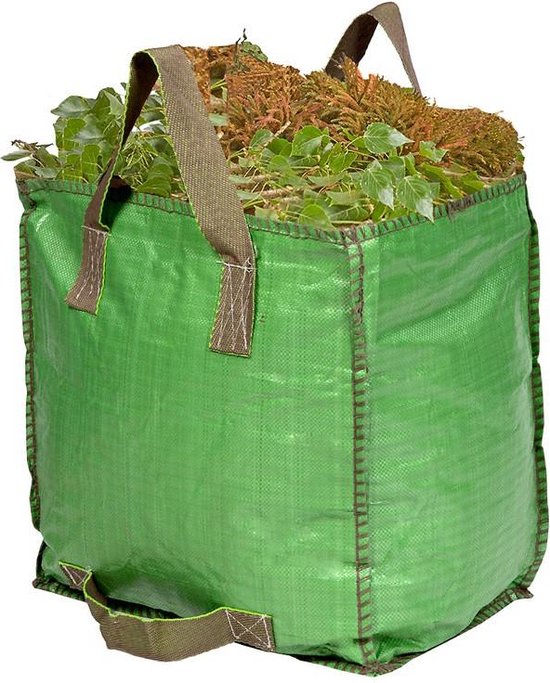 10x | Groene Big bag 50x30x30cm | 75L | Tuinzak van 10x